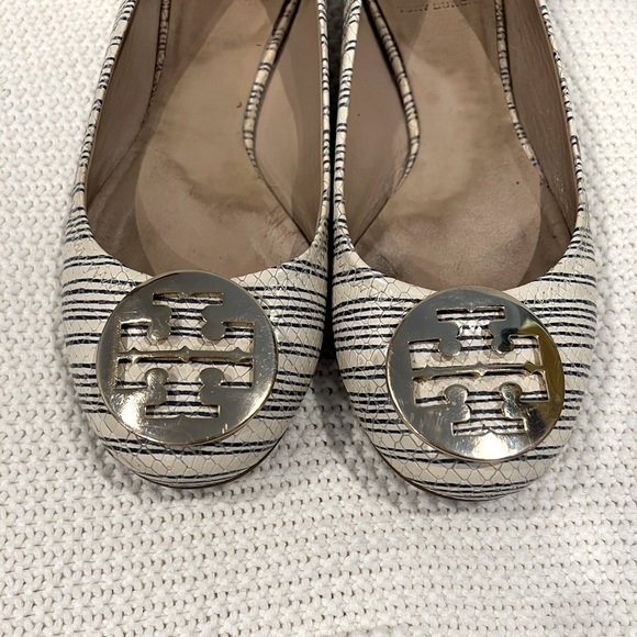 *SALE* TORY BURCH REVA STRIPED FLATS SIZE 9 - Picture 5 of 7